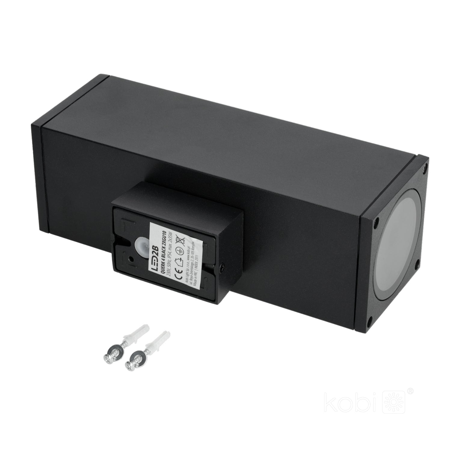 Garden wall lamp QUERK 4 2xGU10 IP54 black LED2B