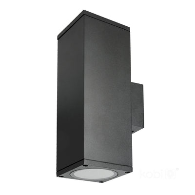 Garden wall lamp QUERK 4 2xGU10 IP54 black LED2B