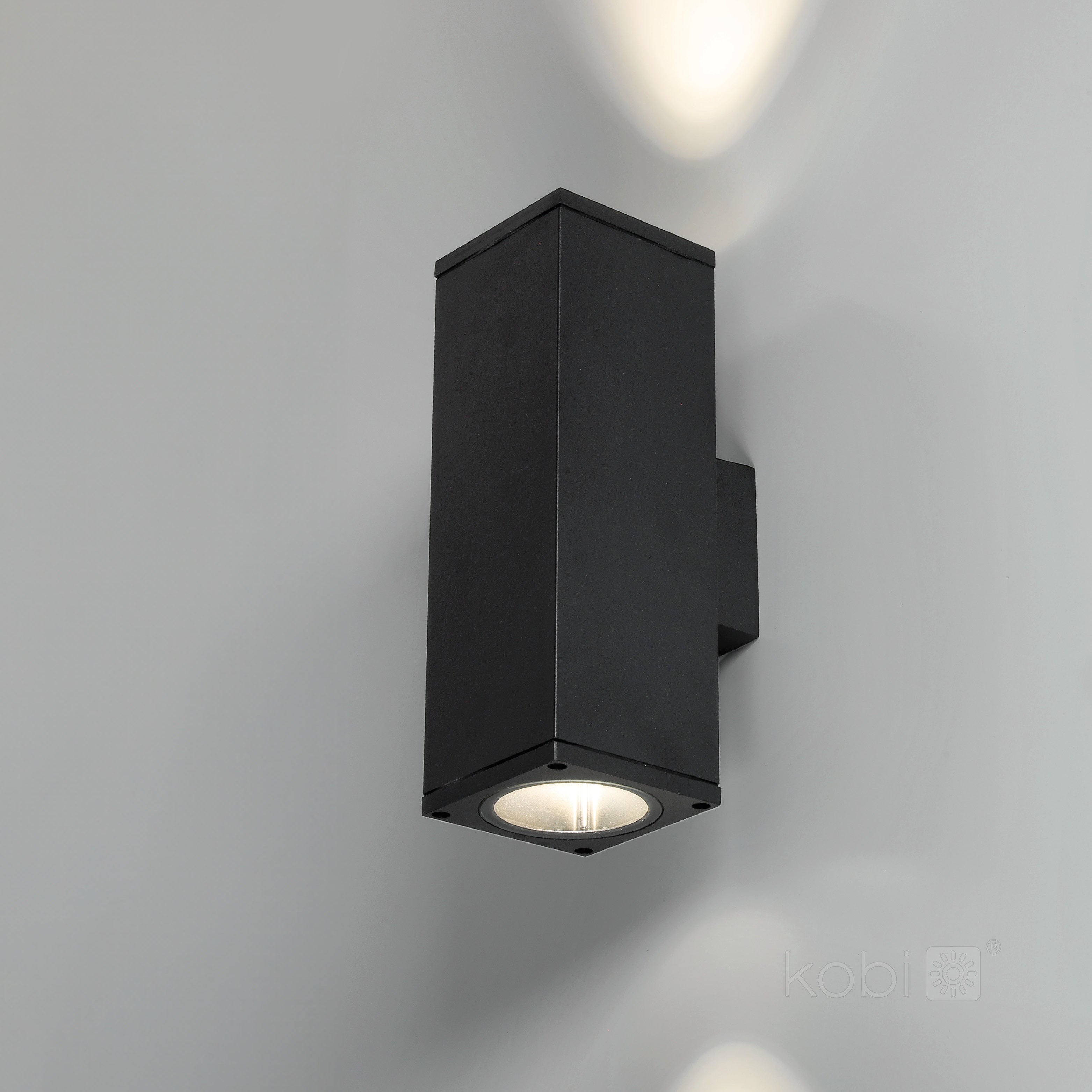 Garden wall lamp QUERK 4 2xGU10 IP54 black LED2B