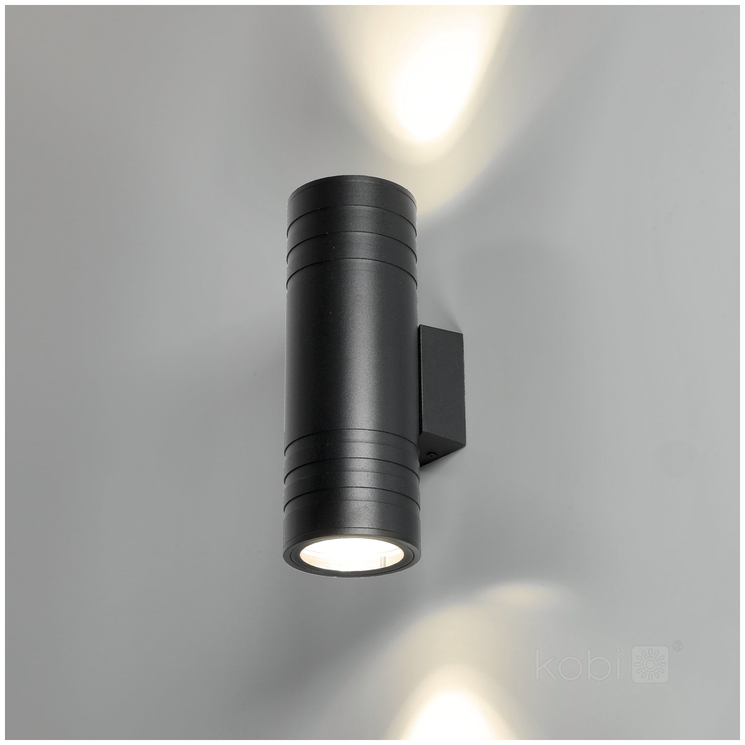 Garden wall lamp QUERK 5 2xGU10 IP54 black LED2B