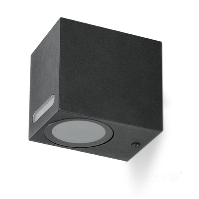 Garden wall lamp QUERK 6 1xGU10 IP54 black LED2B