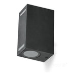 Garden wall lamp QUERK 7 2xGU10 IP54 black LED2B