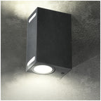 Garden wall lamp QUERK 7 2xGU10 IP54 black LED2B