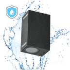 Garden wall lamp QUERK 7 2xGU10 IP54 black LED2B
