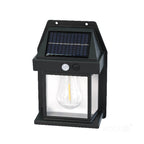 Solar garden wall lamp LED OMVIA 3000K black LED2B