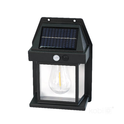 Solar garden wall lamp LED OMVIA 3000K black LED2B