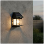 Solar garden wall lamp LED OMVIA 3000K black LED2B