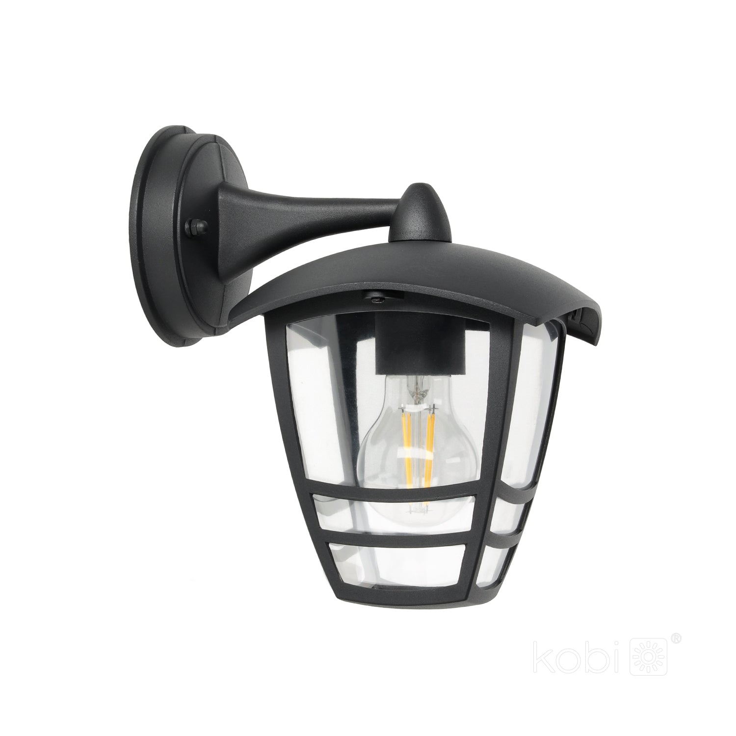 Garden wall lamp TEVIO KD 1xE27 IP54 black LED2B