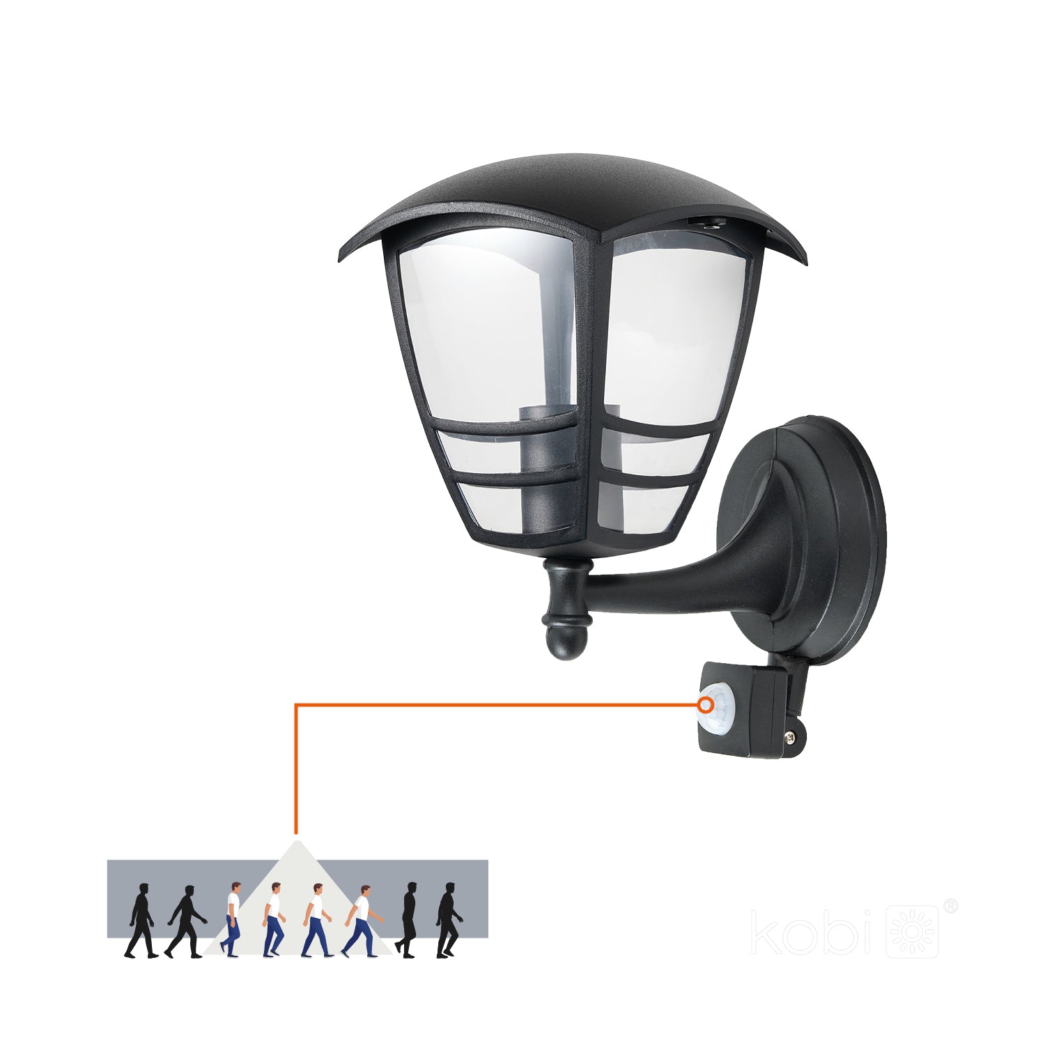 Garden wall lamp TEVIO KG 1xE27 LX IP54 black LED2B