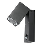 Garden wall lamp with motion sensor QUAZAR 15 1xGU10 LX IP44 black Kobi
