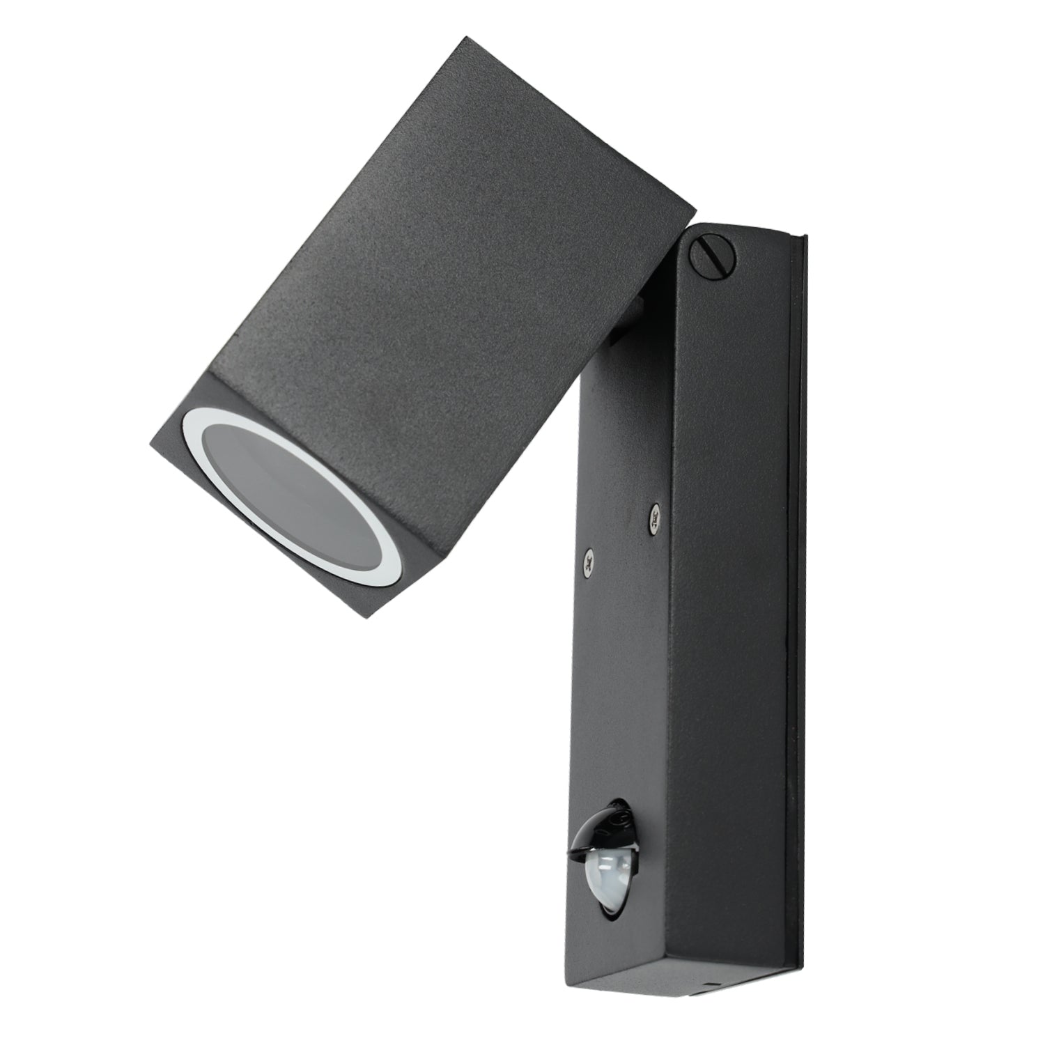 Garden wall lamp with motion sensor QUAZAR 15 1xGU10 LX IP44 black Kobi