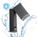 Garden wall lamp with motion sensor QUAZAR 15 1xGU10 LX IP44 black Kobi