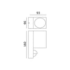 Garden wall lamp with motion sensor QUAZAR 15 1xGU10 LX IP44 black Kobi