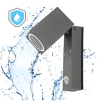 Garden wall lamp with motion sensor QUAZAR 15 1xGU10 LX IP44 grey Kobi