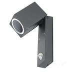 Garden wall lamp with motion sensor QUAZAR 15 1xGU10 LX IP44 grey Kobi