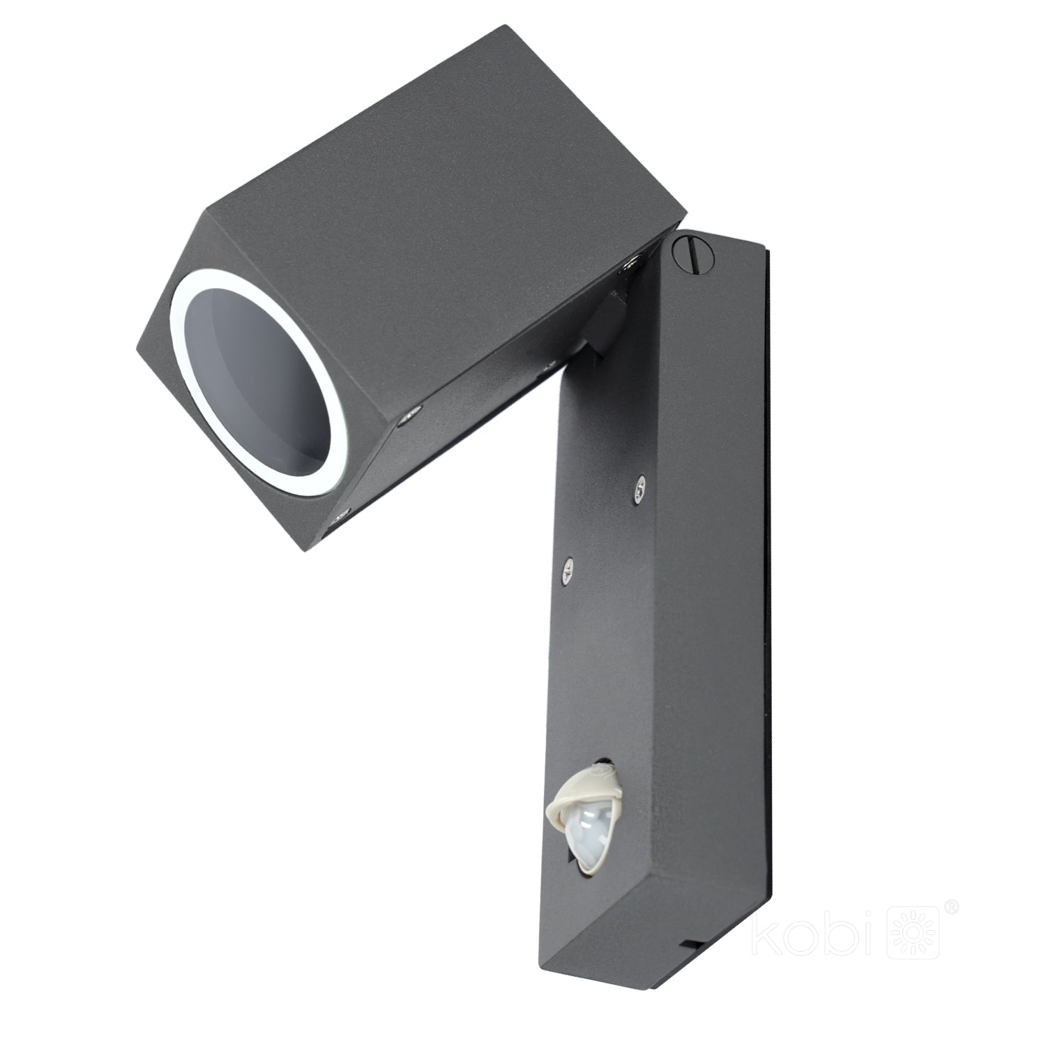 Garden wall lamp with motion sensor QUAZAR 15 1xGU10 LX IP44 grey Kobi