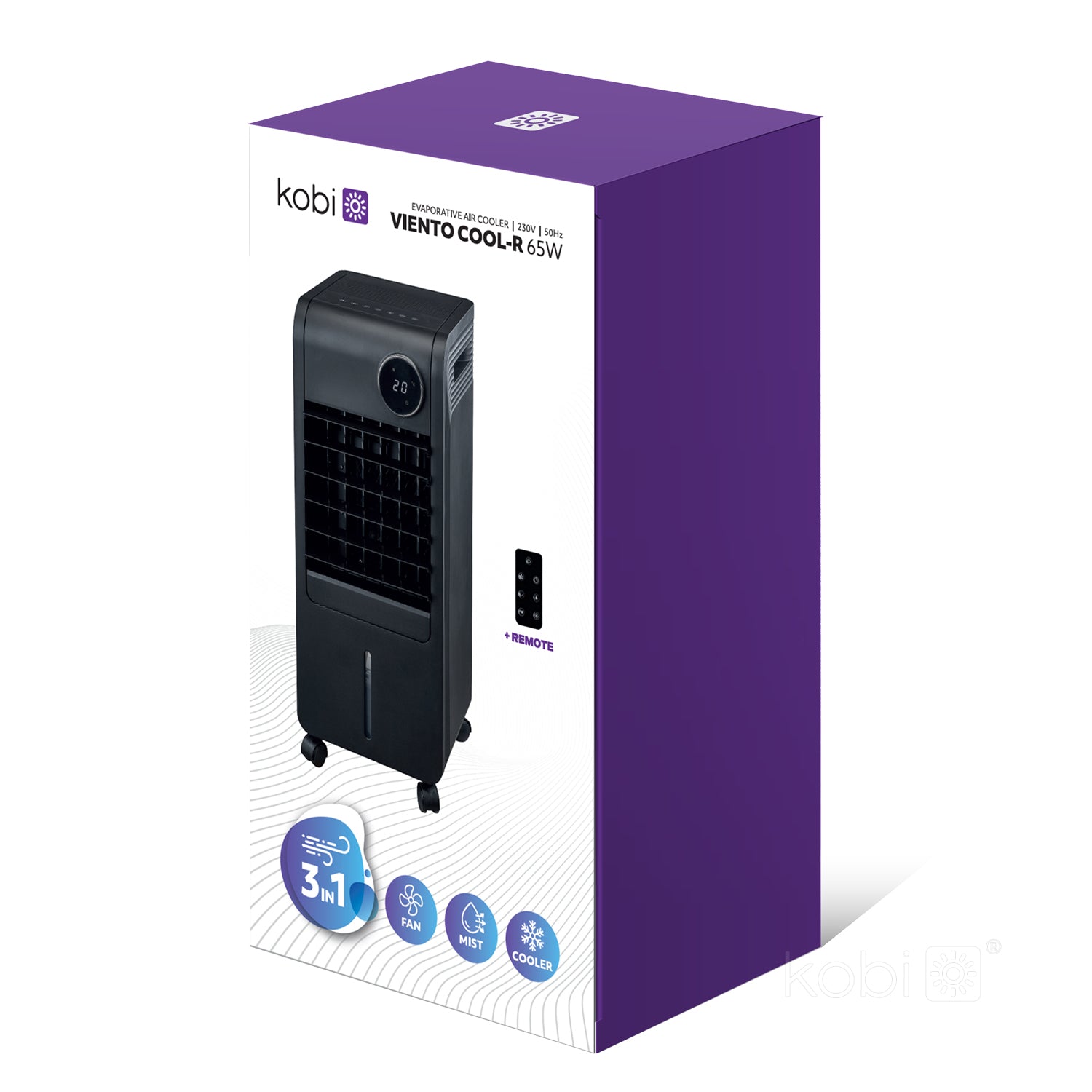 Air cooler VIENTO COOL-R 65W black Kobi Windstar