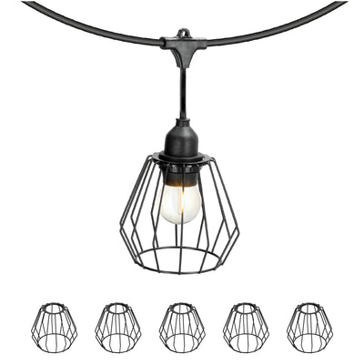 Lampshade for CRETE LS D1 black 5 pcs Kobi Design