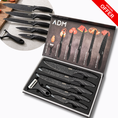 ADM Ceramic kitchen 6-Piece Knife Set, SKU: 7063