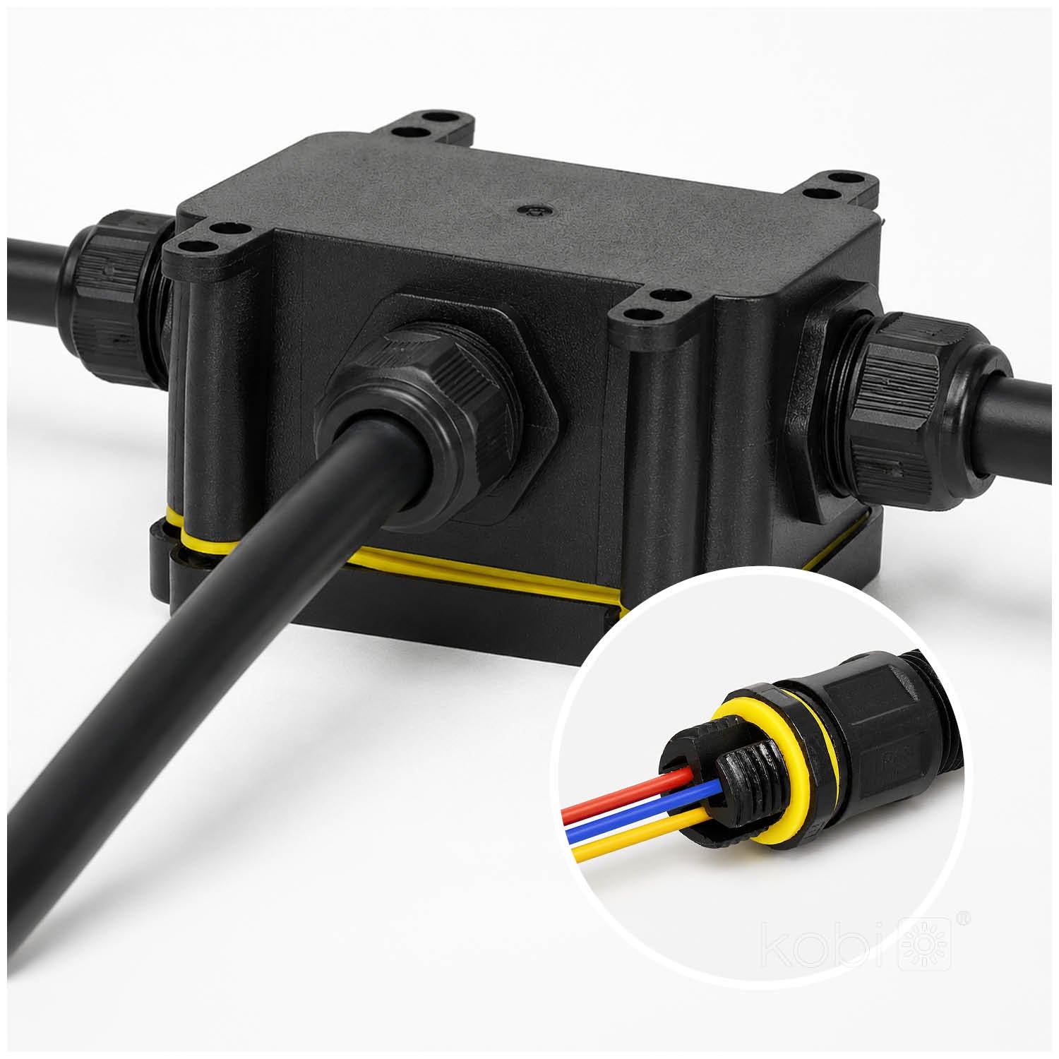 Waterproof connector HERMELINKx3 3x0,5-2,5mm² 4-8mm IP68 Kobi