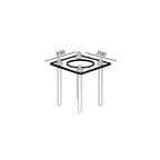 Foundation anchor BASE SV 200x200mm Kobi