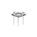 Foundation anchor BASE SV 200x200mm Kobi