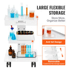 VEVOR Lab Trolley, 3-Layer Rolling Lab Cart, Metal Mobile Trolley with Swivel Wheels, Tray Rolling Clinic Cart 100 kg Weight Capacity, for Lab, Clinic, Beauty and Salon