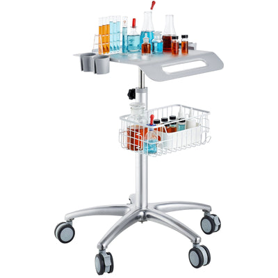 VEVOR Medical Cart, Salon Cart with Wheels, Mobile Trolley Cart 680-1090 mm Height Adjustable, Metal Salon Stations for Hair Stylist, Rolling Desktop Lab Cart for Clinic, Beauty and Salon