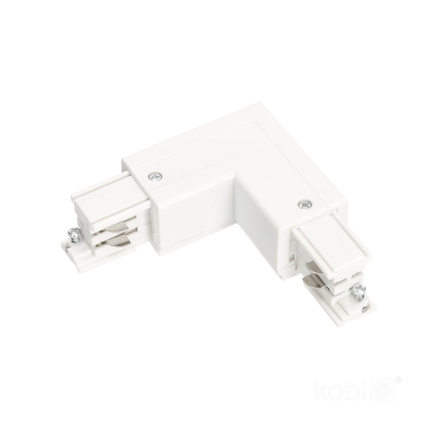 Connector for 3-circuit track L LEFT white Kobi
