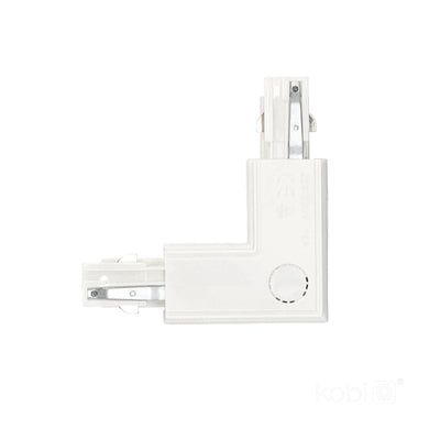 Connector for 3-circuit track L LEFT white Kobi
