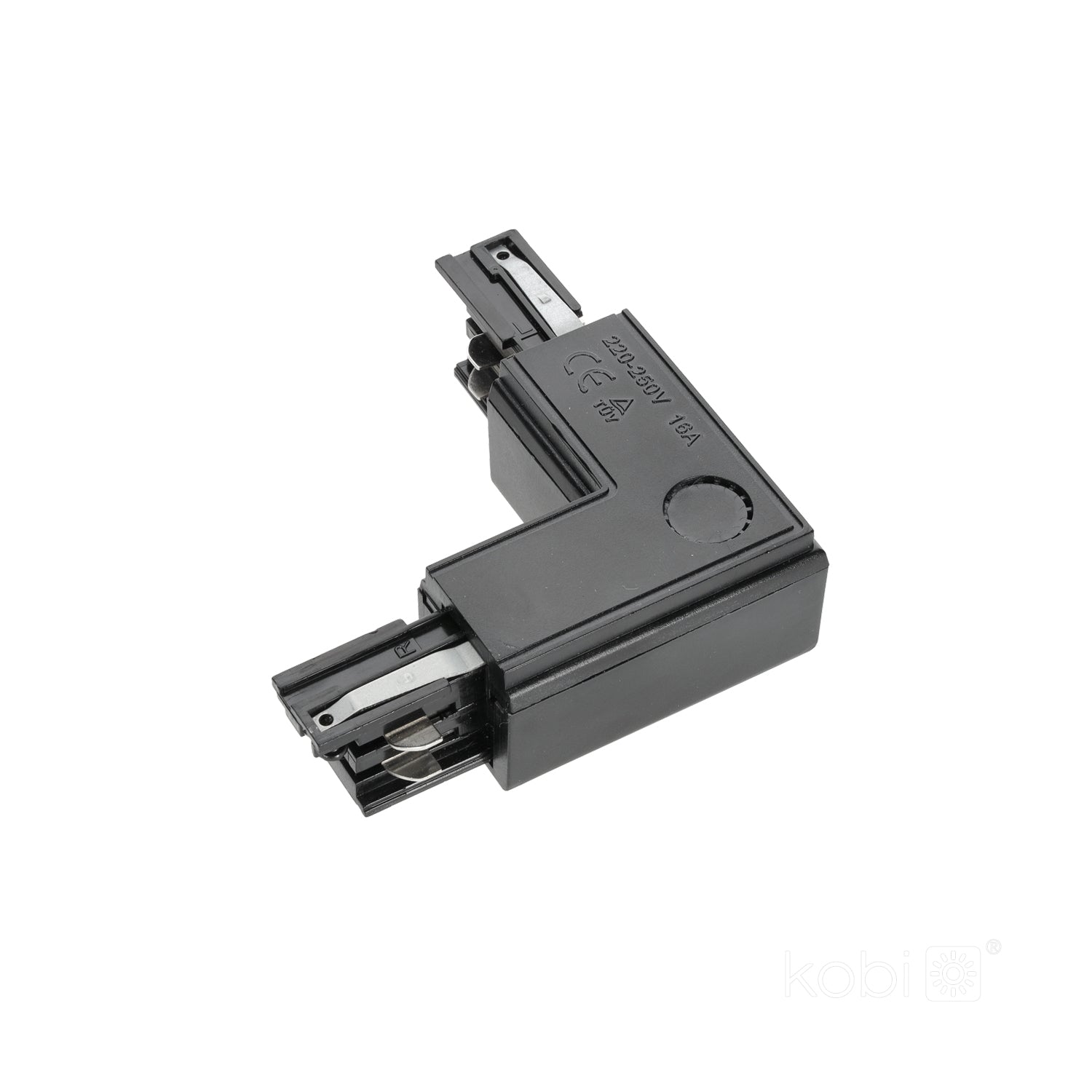 Connector for 3-circuit track L LEFT black Kobi