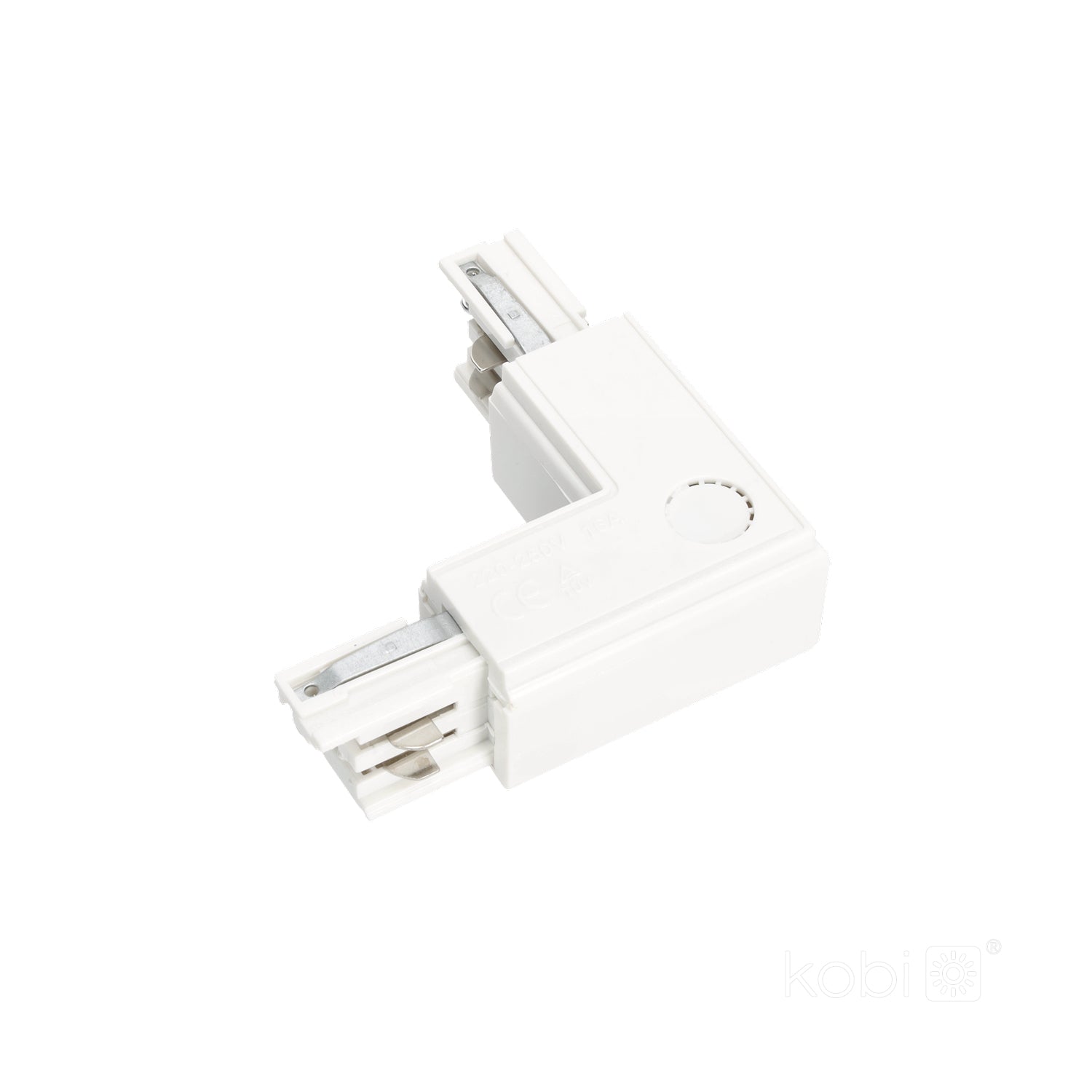 Connector for 3-circuit track L RIGHT white Kobi