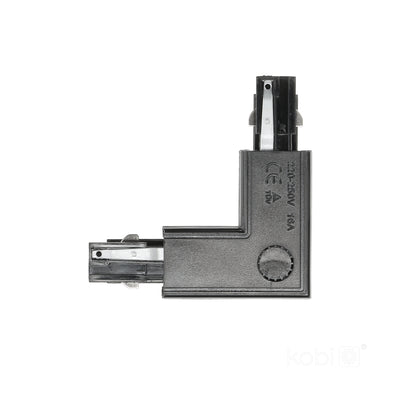 Connector for 3-circuit track L RIGHT black Kobi