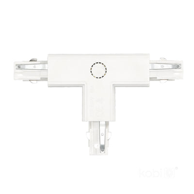 Connector for 3-circuit track T RIGHT white Kobi