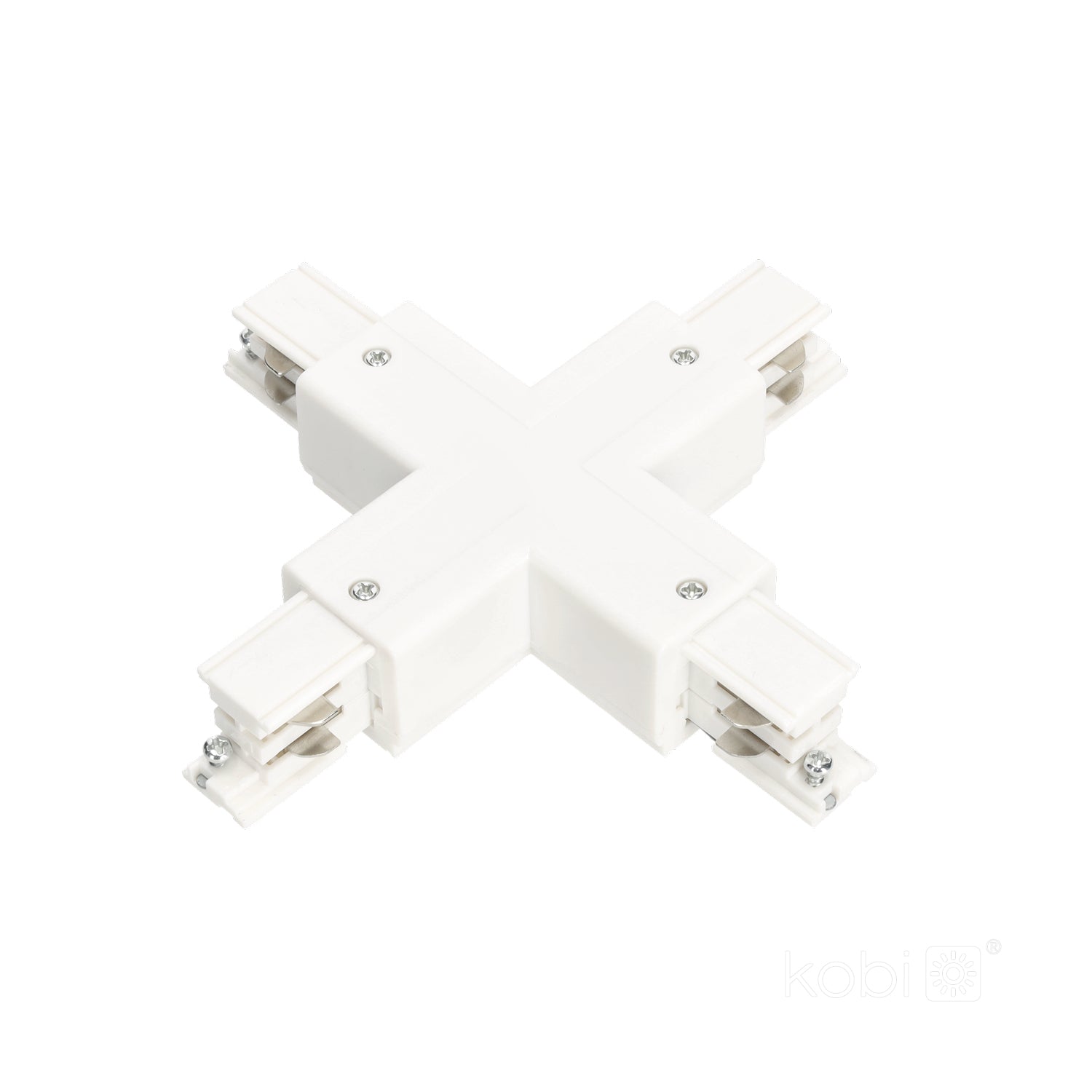 Connector for 3-circuit track X white Kobi
