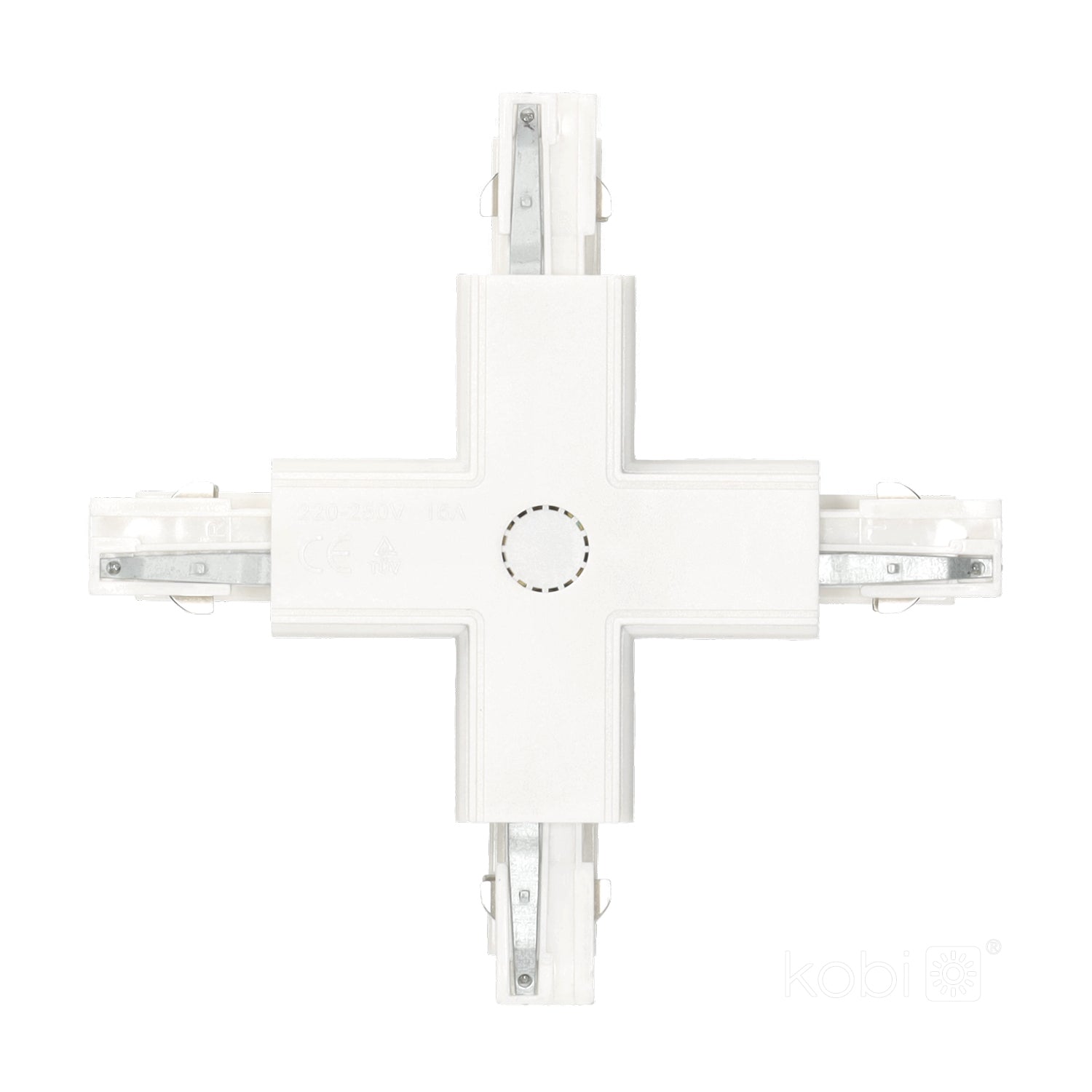Connector for 3-circuit track X white Kobi