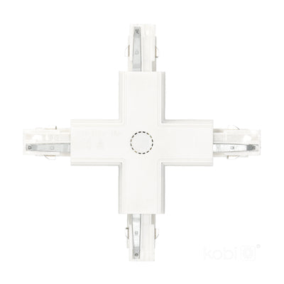 Connector for 3-circuit track X white Kobi