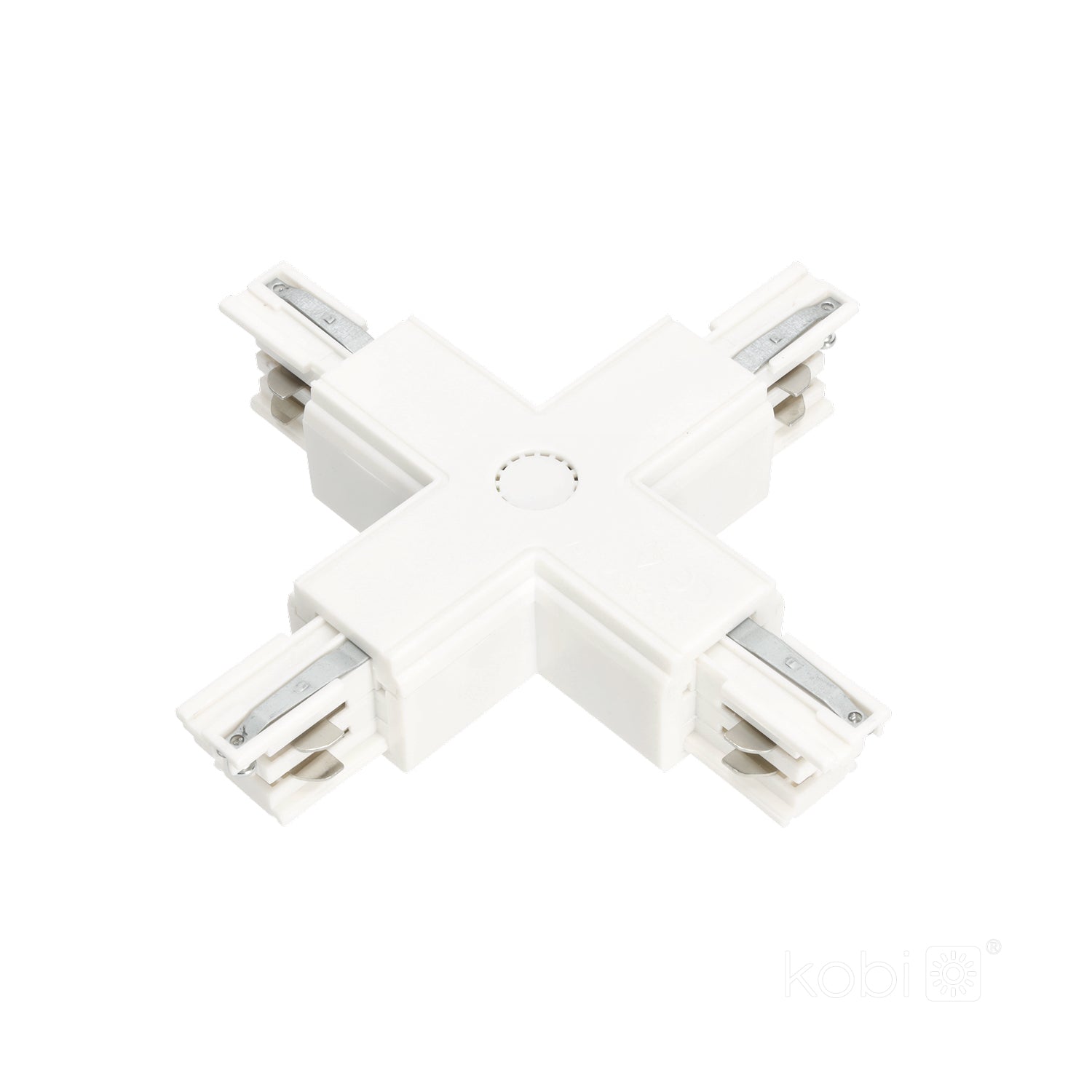 Connector for 3-circuit track X white Kobi
