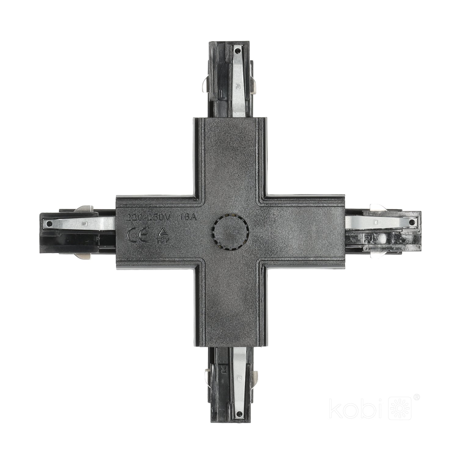 Connector for 3-circuit track X black Kobi