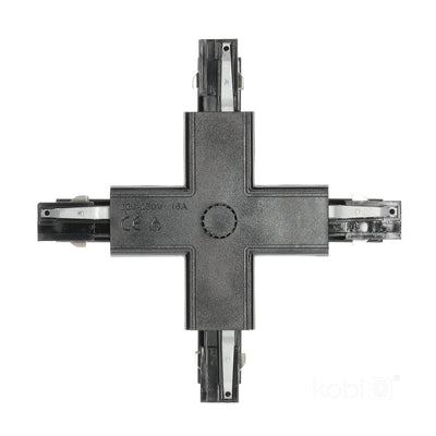 Connector for 3-circuit track X black Kobi