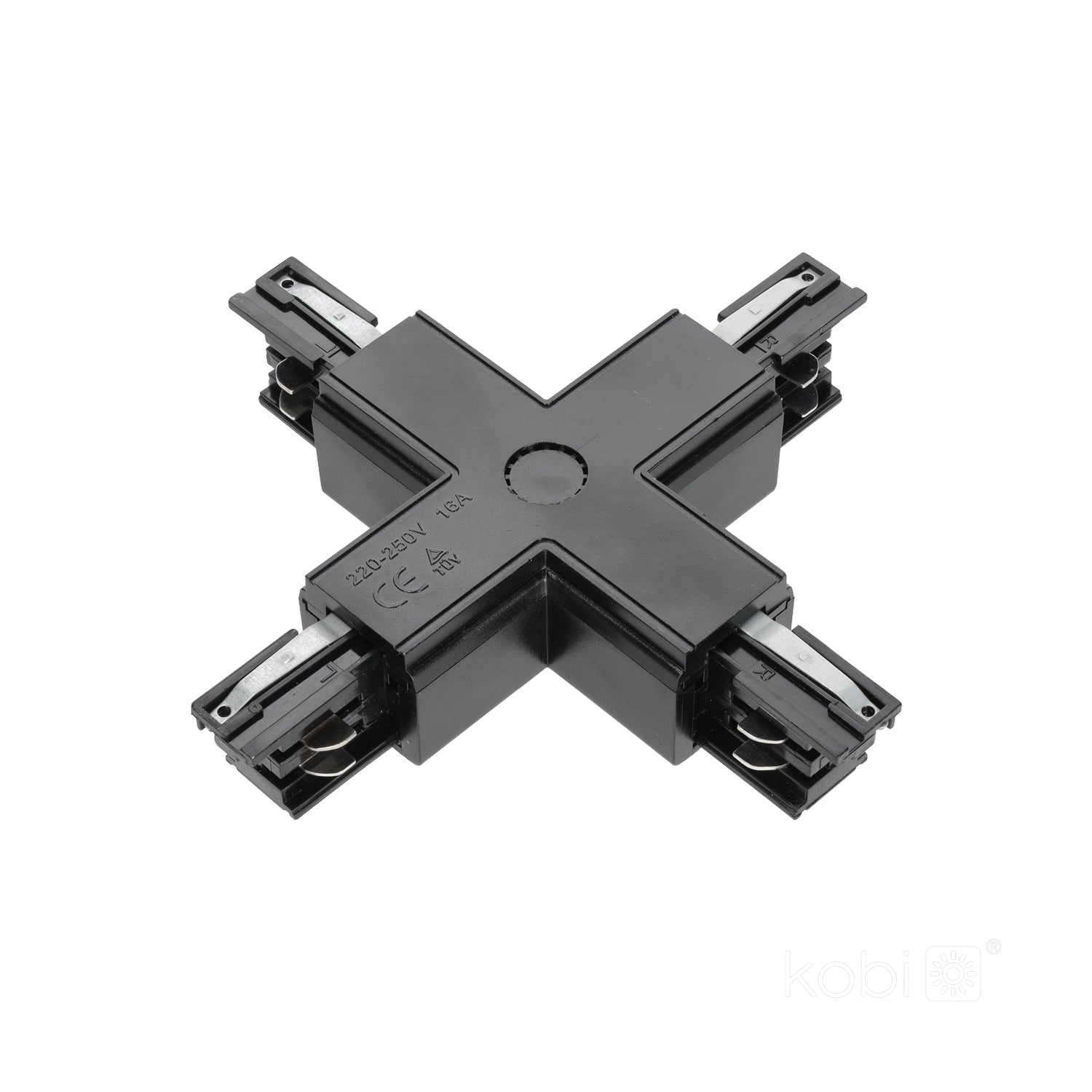 Connector for 3-circuit track X black Kobi