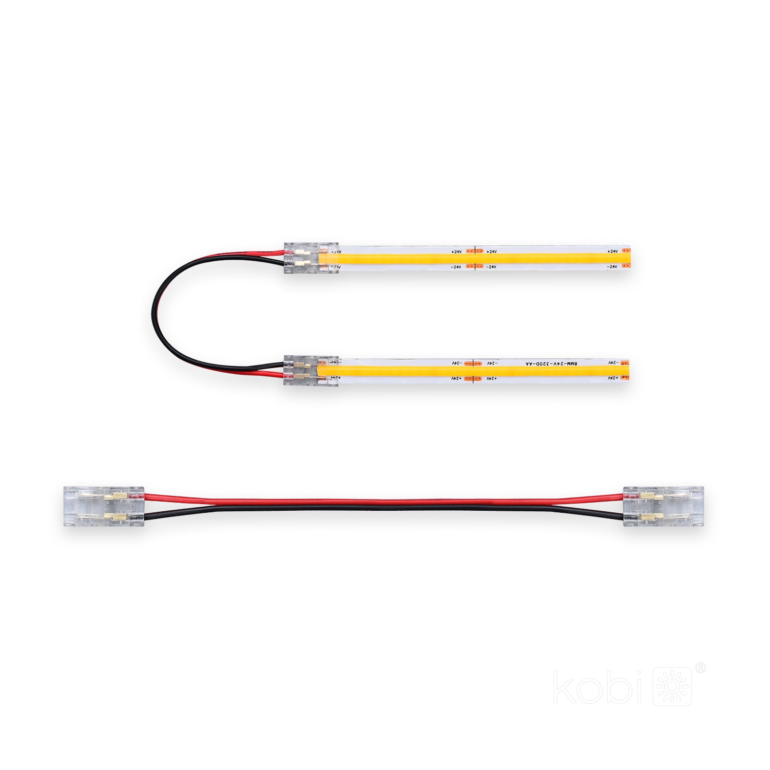 Double-sided connector 10 cm for LED COB 10mm Kobi