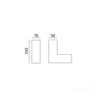 L-connector for LED KOLINE K2 black Kobi Pro