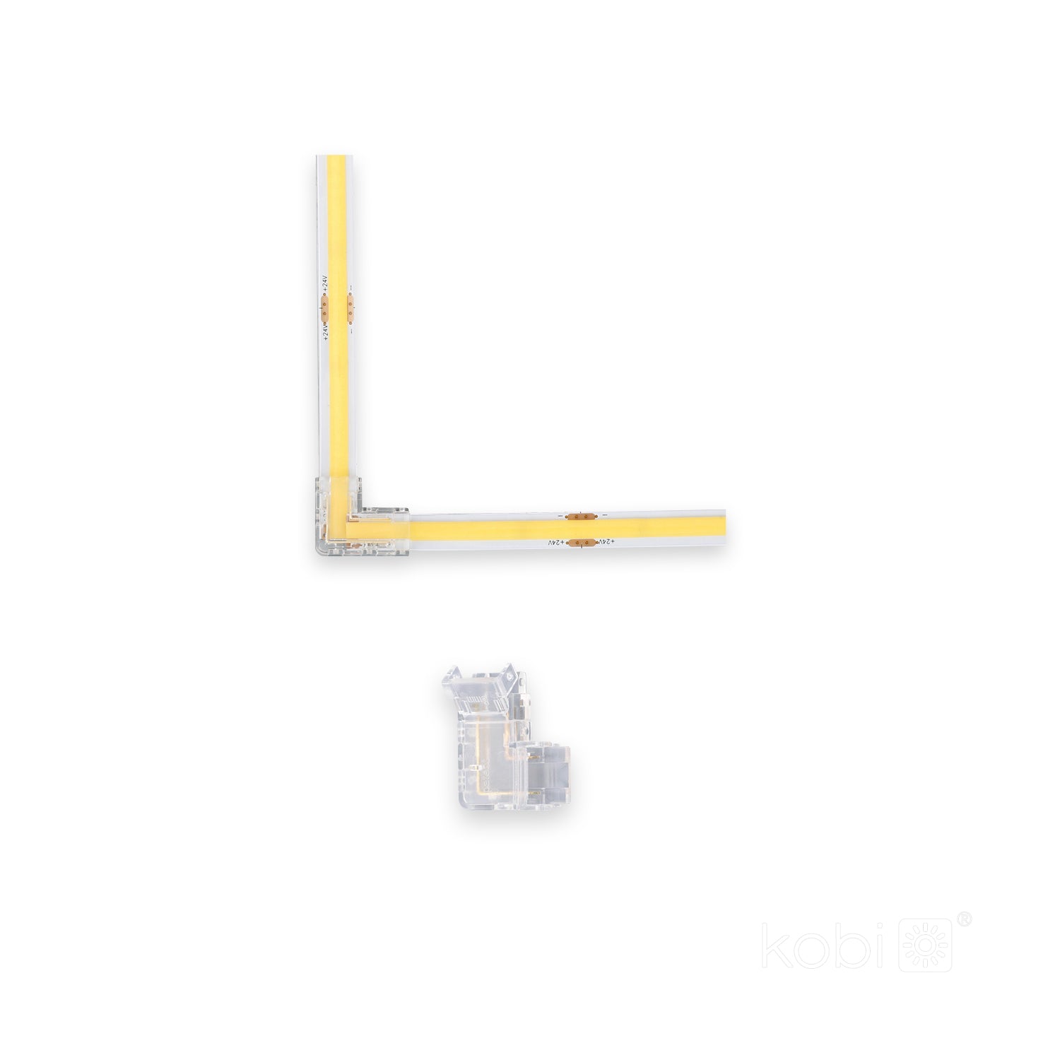 Connector L for stripe LED COB 10mm Kobi