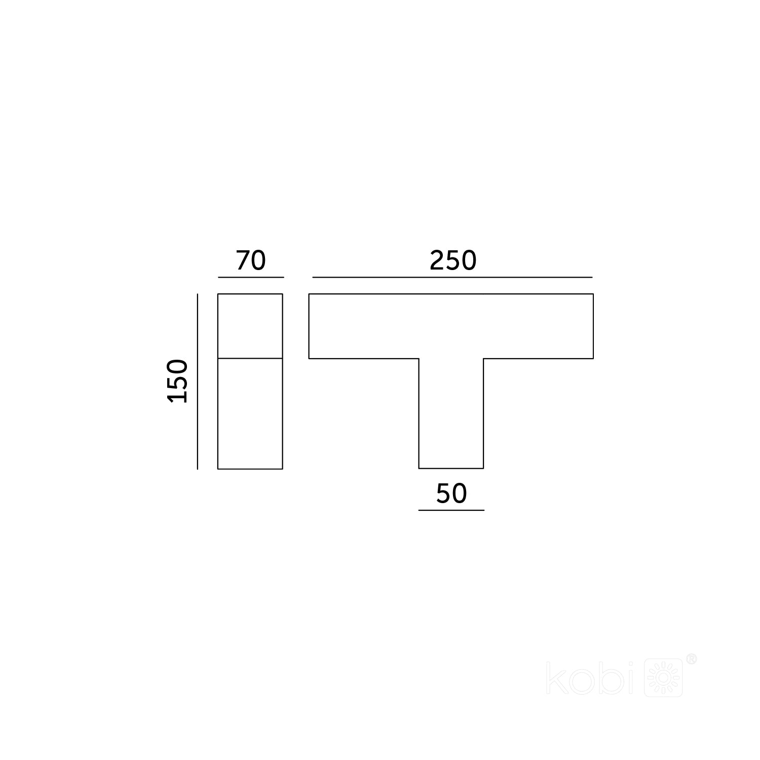 T-connector for LED KOLINE K2 white Kobi Pro