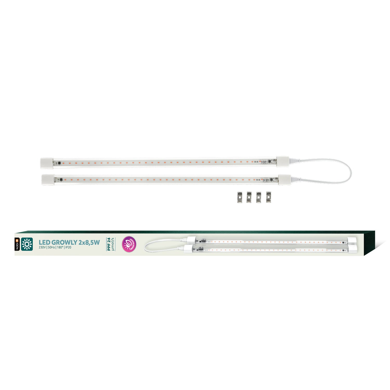 LED grow lamp LED GROWLY 2x8,5W Kobi Design