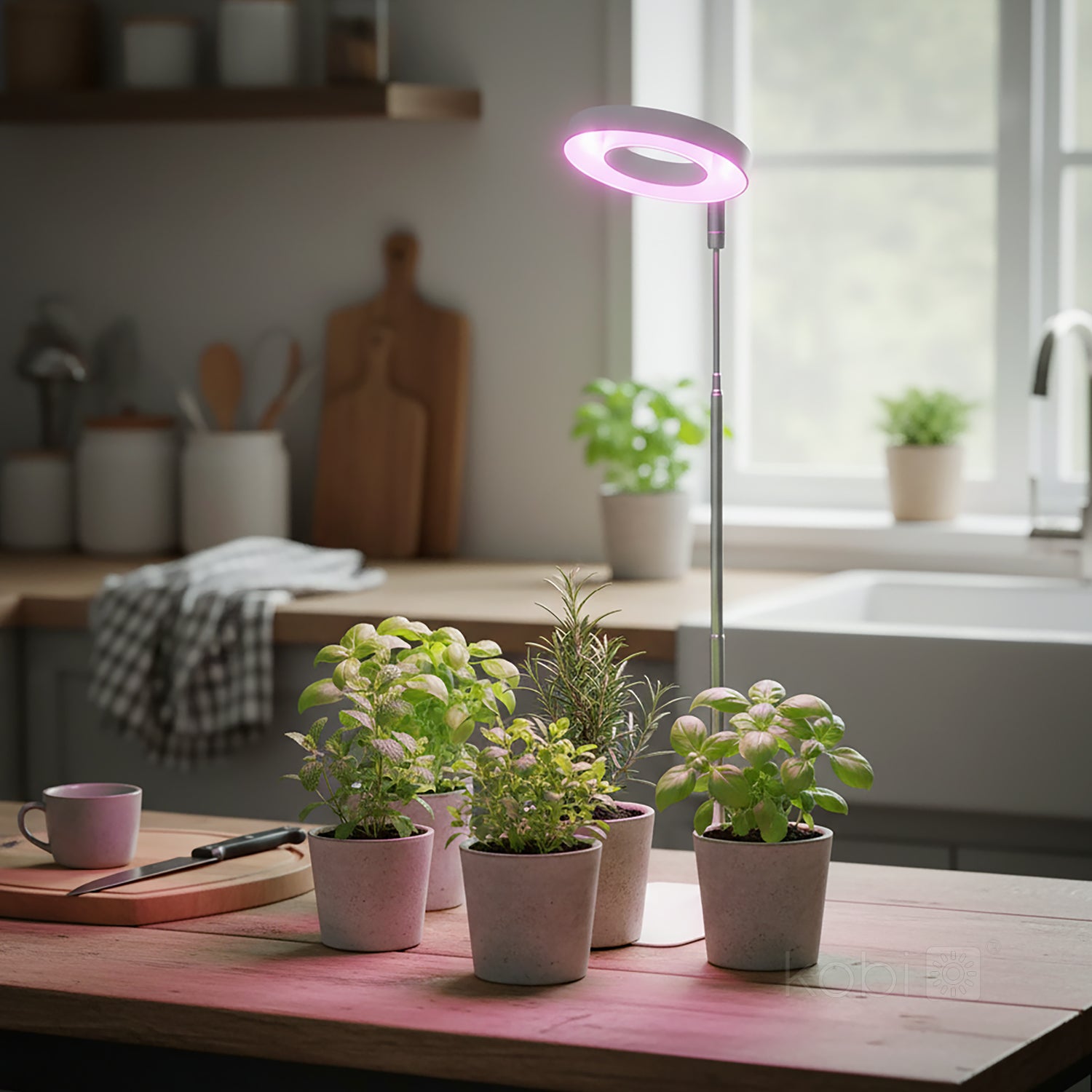 Plant grow light LED VERDI V2 5W 1300K white Kobi Design