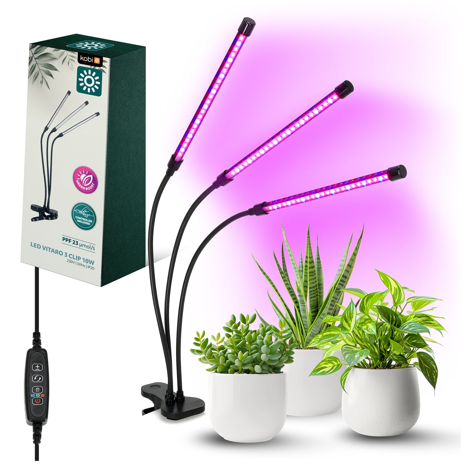 LED grow lamp LED VITARO 3 CLIP 10W Kobi Design