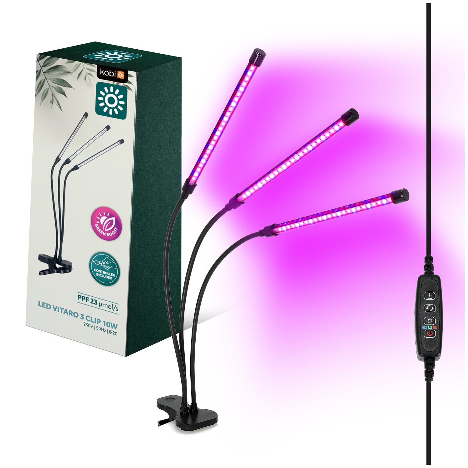 LED grow lamp LED VITARO 3 CLIP 10W Kobi Design