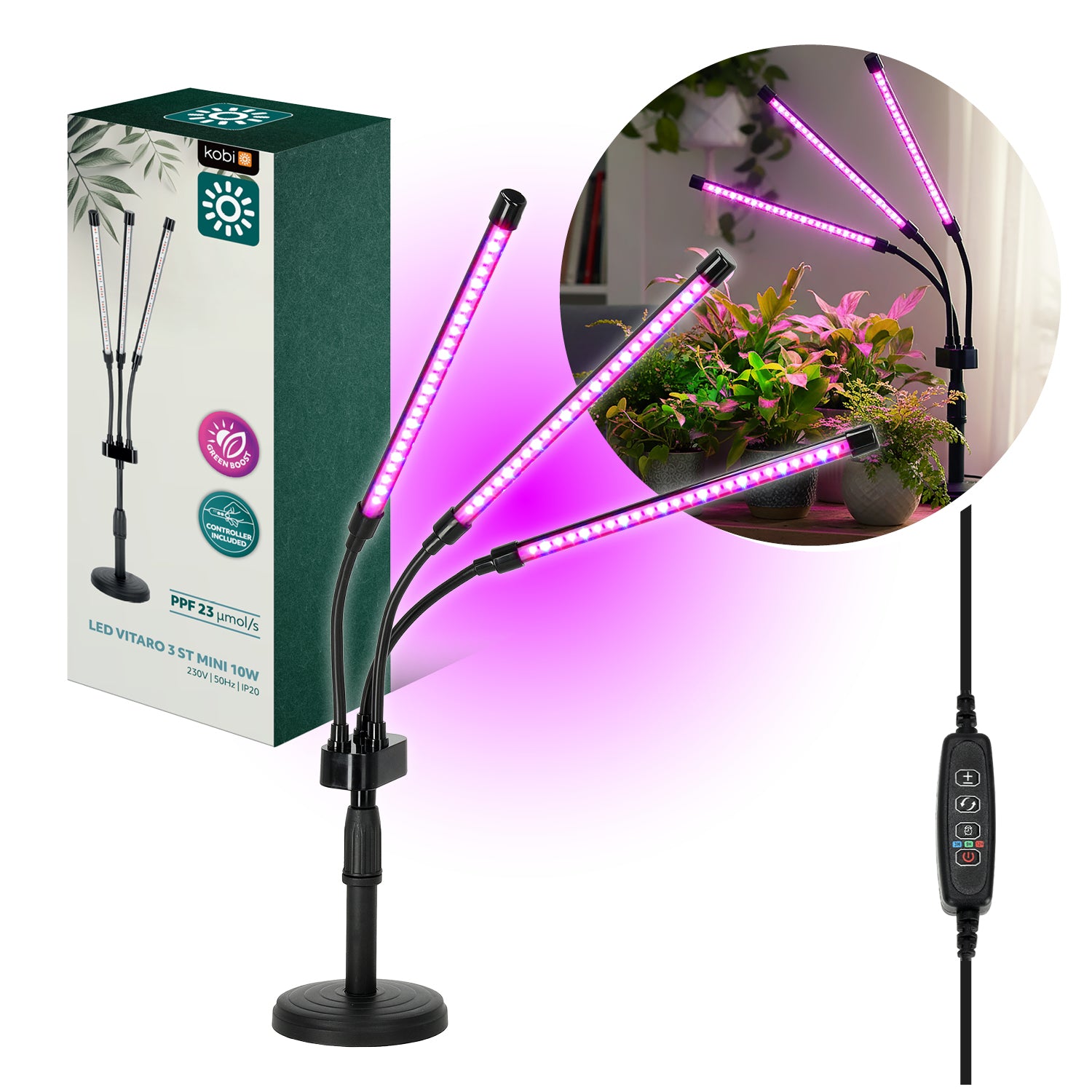 LED grow lamp LED VITARO 3 ST MINI 10W Kobi Design